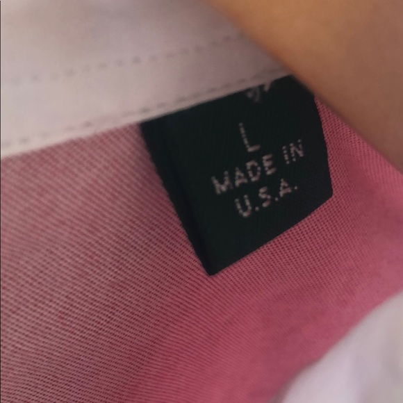 Men’s Pink Button Down Shirt with White Collar - Picture 5 of 6